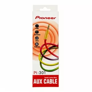 خرید کابل AUX رنگین کمانی پایونیر مدل Pi 301 طول 1 متر اقساطی