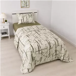 ست کاور لحاف وایت نایت مدل کراس لاین یکنفره کد 912142 