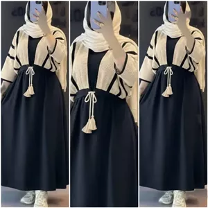 سارافن و کراپ زنانه نیلو جنس شانتون گرم بالا سایز فری 38 تا 46