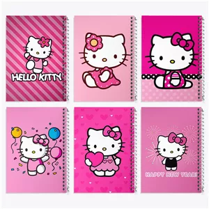 دفتر مشق 100 برگ خندالو طرح هلو کیتی Hello Kitty کد 282 مجموعه 6 عددی - با بهترین کیفیت