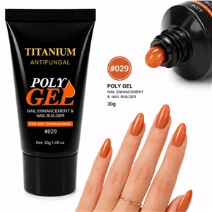 پلی ژل رنگی برند تیتانیوم حجم 30 گرم کد 029