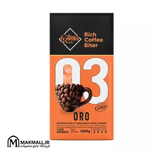 دانه قهوه ریچ کافی بیتر اورو 03 100٪ عربیکا 1 کیلوییRich Coffee Biter Oro 03 100% Arabica Coffee Beans 1000g 