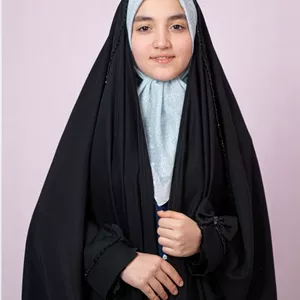 چادر دخترانه پانیا جواهر ساقه طنابی