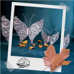 پروانه ملیله کاری با روکش نقره