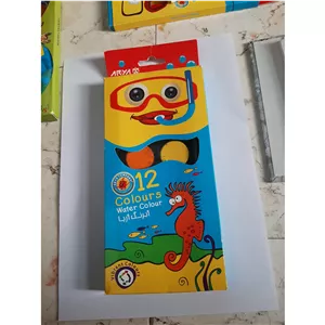 آبرنگ 12 رنگ آریا طرح رستم و سهراب و seahorse