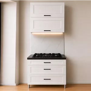 کابینت زیرگازی + یونیت هود مخفی نئوکلاسیک