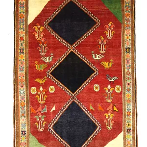 قالیچه دستبافت گبه قشقایی (146×232) سانتیمتر