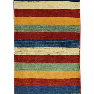 گبه دستبافت رنگین کمان(84×159) سانتیمتر