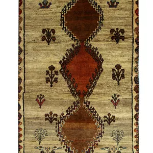 گبه دستبافت کرم (117×200) سانتیمتر