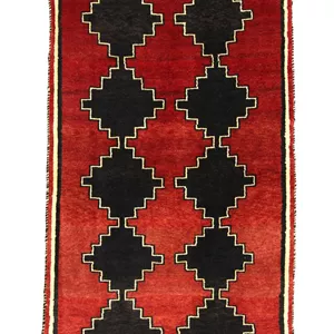 گبه دستبافت طرح لوزی (106×192) سانتیمتر