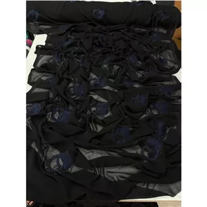 پارچه چادری حریر خاویار شاهکار سوزندوزی مجلسی چادری