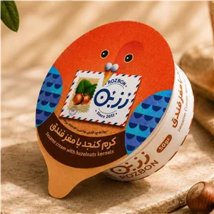 پکیج 12 عددی کرم کنجد فندقی تک نفره رُزبُن