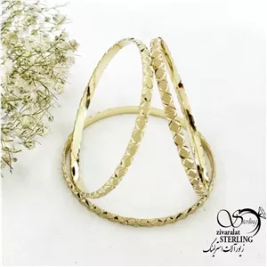 النگو بچه گانه طلاروس طرح لوزی 3 میل کد 20558