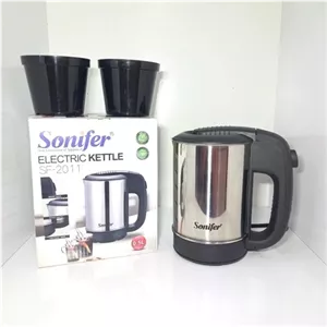 کتری برقی مسافرتی با دو فنجان 1000 واتSonifer(استیل ضخیم) نیم لیتری وارداتی استیل،کتر برقی استیل ضخیم،کتری استیل