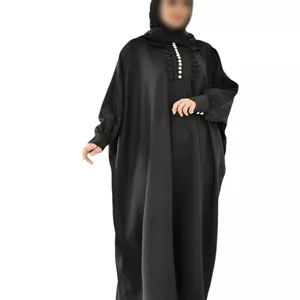 مانتو عبایی ریحانه مشکی کد 14029