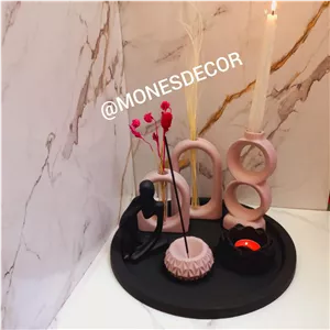 سنگ مصنوعی مشکی وصورتی چرک