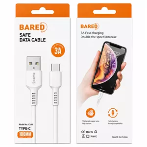 کابل شارژر و دیتا BARED تایپ سیفست 3Aسوکت نارنجی