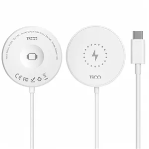 شارژر بی سیم TSCO TTW 100دو طرفه MagSafeمناسب گوشی و ساعت و ایرپاد