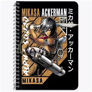 دفتر لغت 50 برگ خندالو طرح میکاسا اتک آن تایتان (Attack On Titan) کد F14593