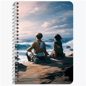 دفتر لغت 50 برگ خندالو طرح میکاسا و ارن اتک آن تایتان (Attack On Titan) کد F14512