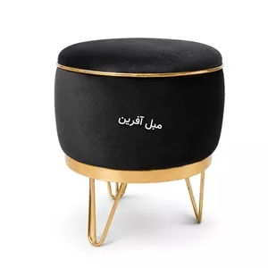  صندلی پاف مشکی طلایی(پس کرایه)