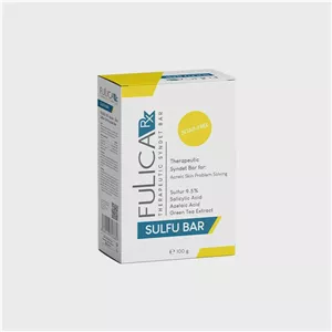 پن شستشو فولیکا مدل سولفا بار مناسب برای پوست های دارای جوش وزن 100 گرمsulfu bar soap free fulica RX