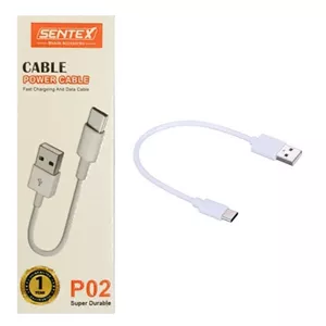 کابل شارژ SENTEX مدل P02 کابل کوتاه مخصوص پاوربانک، شارژ سریع و قابل حمل