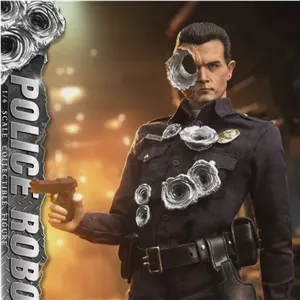 اکشن فیگور ترمیناتور تی 1000 مقیاس 16 مدل دلوکس present toys Terminator T-1000 Police Robot