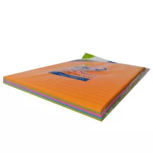 کاغذ یادداشت چسب دار A5 رنگی خط دار بسته 100 برگی مدل SKY