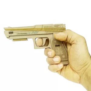 ماکت پازل چوبی سه بعدی مدل اسلحه با قابلیت پرتاب کش