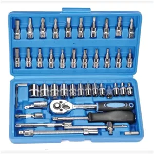 جعبه بکس 46 پارچه صنعتی کوچک پالاس درایو یک چهارم جنس کروم وانادیوم مدل46pcs جدید
