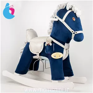 راکر اسب کودک هانی ناز مدل HNC-805پایه چوبی و پارچه مخمل نرم مامز نینی
