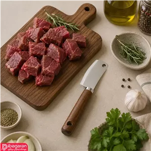 ساطور آشپزخانه استیل دسته چوبی ریما مدل 13245