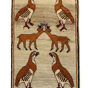 ذرع نیم گبه دستبافت (88×155)سانتیمتر