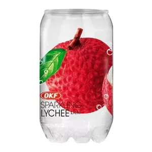 آب گازدار او کی اف okf طعم lychee لیچی - 350 میلی لیتر