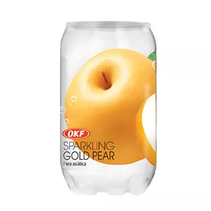 آب گازدار او کی اف okf طعم gold pear سیب طلایی - 350 میلی لیتر