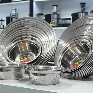 آبکش و لگن استیل 11 پارچه با کیفیت(پس کرایه)