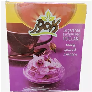 پولکی بدون قند گل سرخ کامور 