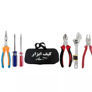 مجموعه 6 عددی ابزار مدل sky6 انبردست سیم چین انبر دم باریک اچار فرانسه دوپهلو و چهار پهلو