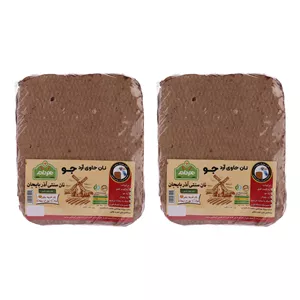 نان خشک حاوی جو دو سر هم دانه - 300 گرم بسته 2 عددی