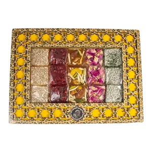 مسقطی ترکیبی جعبه چوبی شمس حلوا مسقطی لاری ترنج - 450 گرم