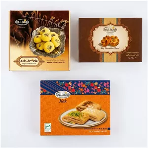 پک نان خرمایی،نان برنجی و کاک حاج نصرالله نوری - 2300 گرم بسته 3 عددی