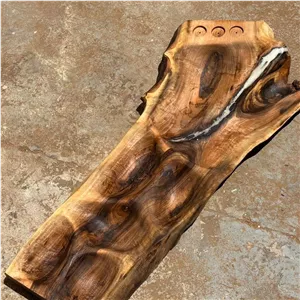سینی سرو چوبی طبیعی مدل روستیک