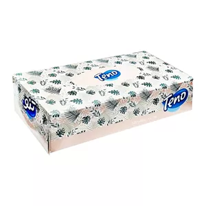 دستمال کاغذی دولایه تنو Teno بسته بندی جعبه ای بسته 100 عددی مدل 1