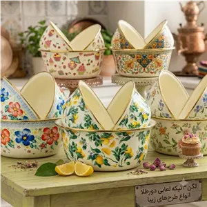 لگن لعابی طرح دار وارداتی 8 طرح (پس کرایه)
