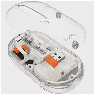 ماوس بی سیم هوکو HOCO مدل GM35 بی صدا و طرح شفاف