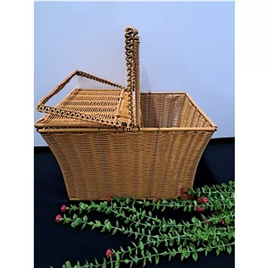 سبد پیکنیک مستطیل ( پربافت)