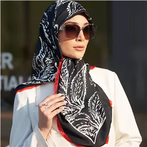 روسری ابریشم ریشه سوزنی مستر کوالیتی+ قواره 110 - RG1026