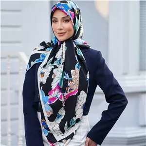 روسری ابریشم ژاکارد قواره 140 مستر کوالیتی RG012