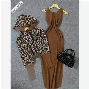ست کراپ سارافون مدینه بافت سه نخ درجه یک فری سایز زنانه